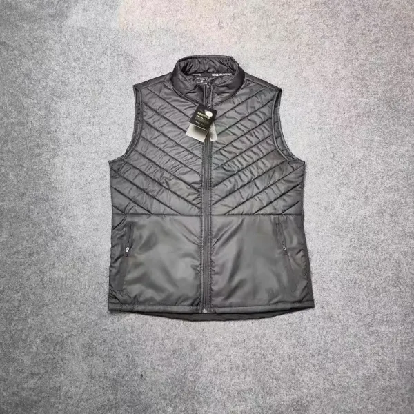 Design Quilted Vest Top Gray Outerwear.vest - 1