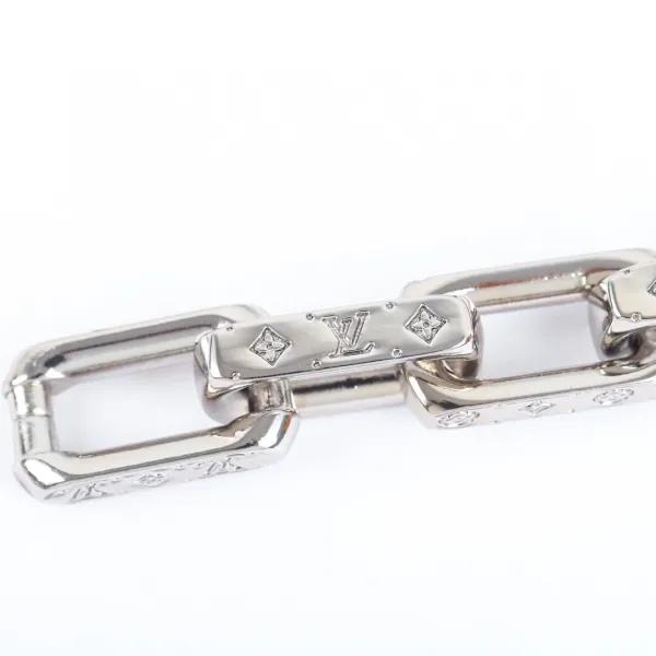 Louis Vuitton Chain Link Bracelet Red and Silver Jewelry - 6