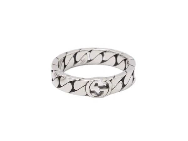 Gucci Interlocking G Chain Ring Silver Jewelry - 3