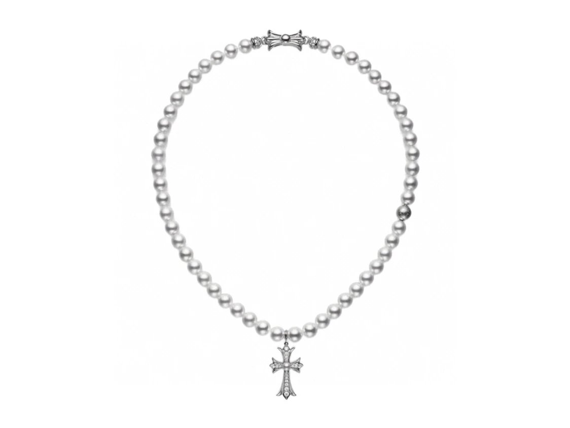 Chrome Hearts Cross Pearl Neck