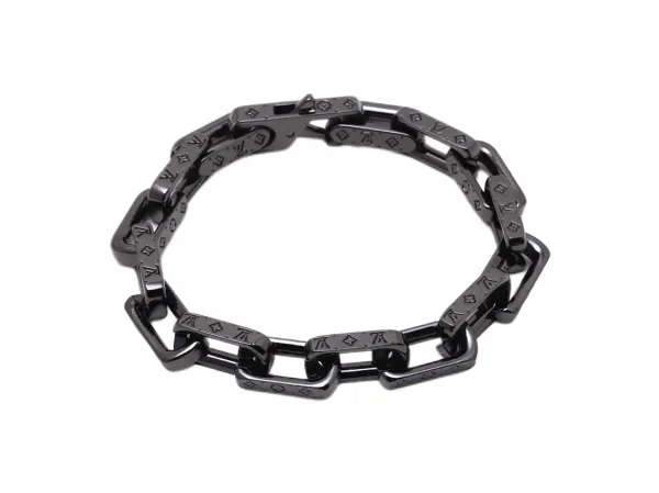 Louis Vuitton Chain Link Bracelet Red and Silver Jewelry - 11