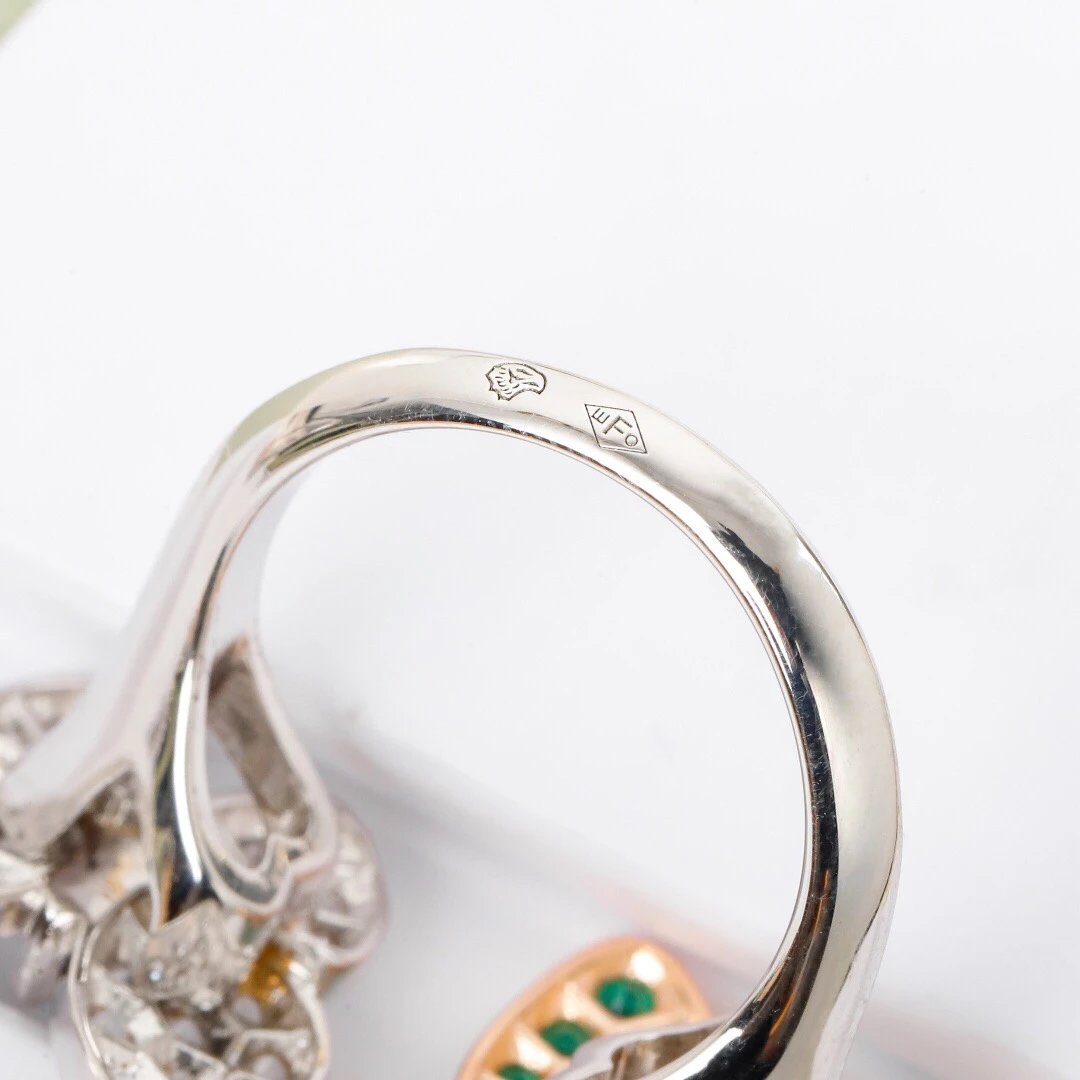 Design Butterfly Pavé Diamond Ring Set Silver Jewelry - 9
