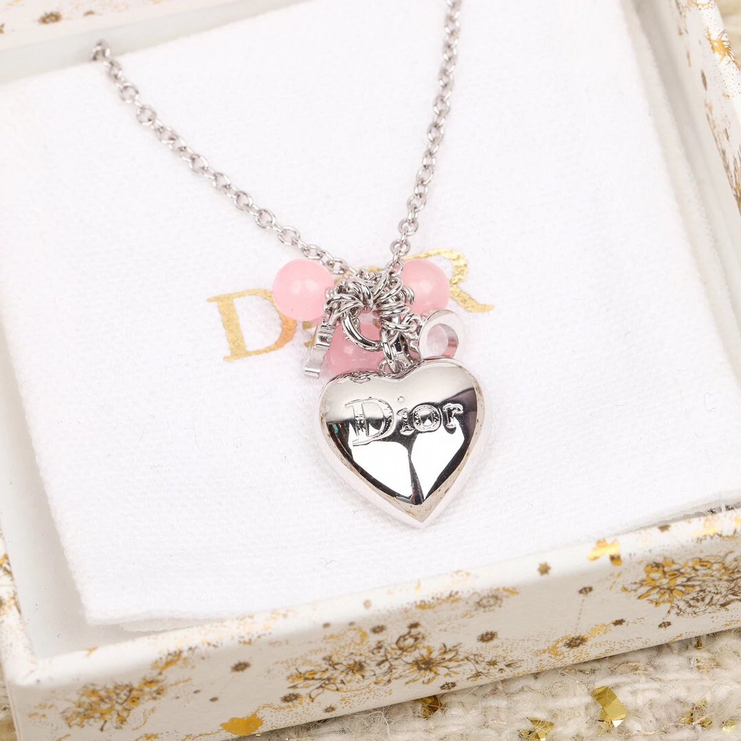 Dior Heart Charm Necklace