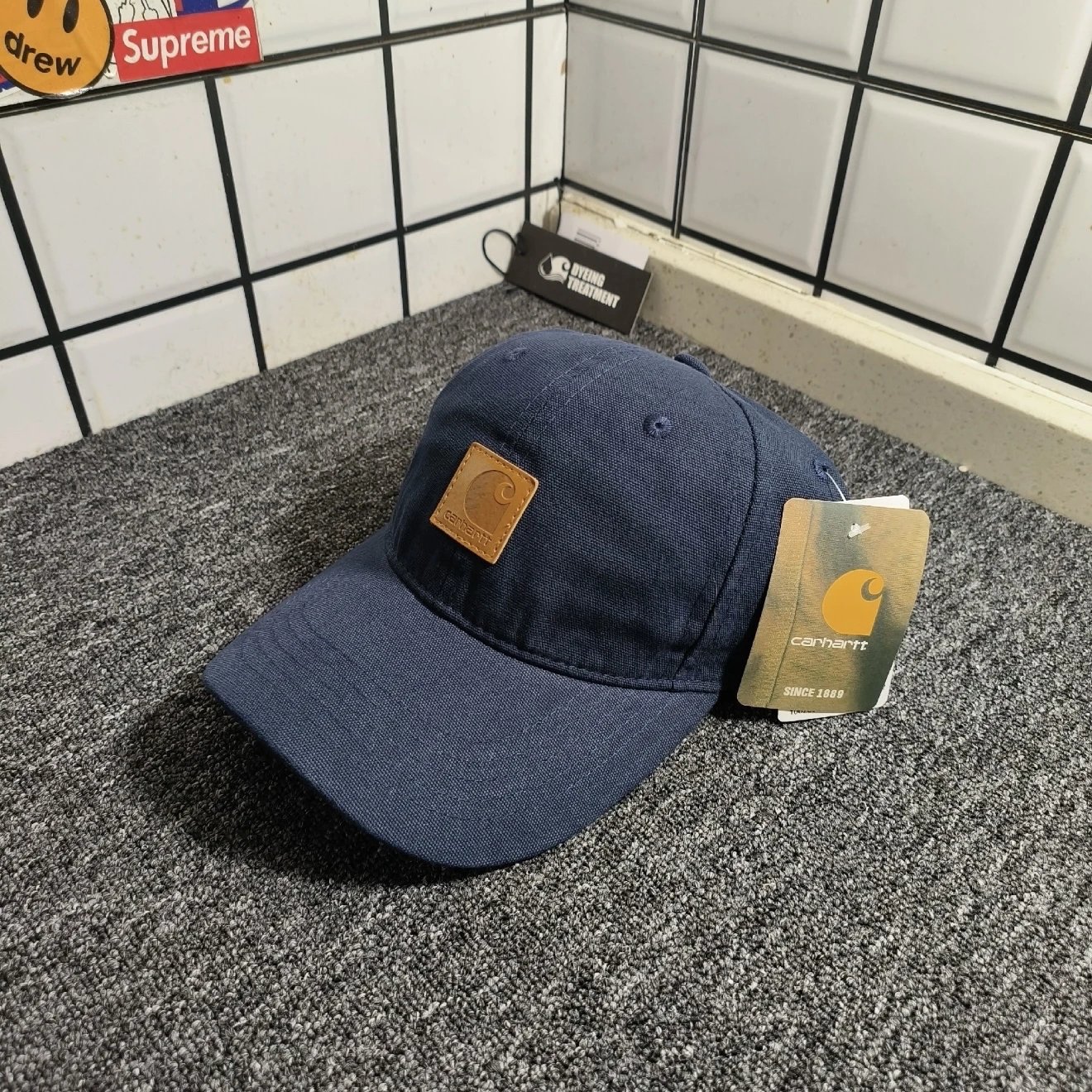 Carhartt WIP Duck Cap Navy Baseball Cap - 1