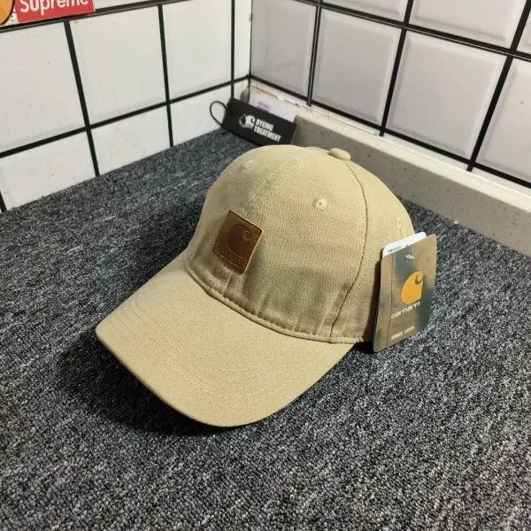 Carhartt WIP Logo Patch Baseball Cap Beige - 1