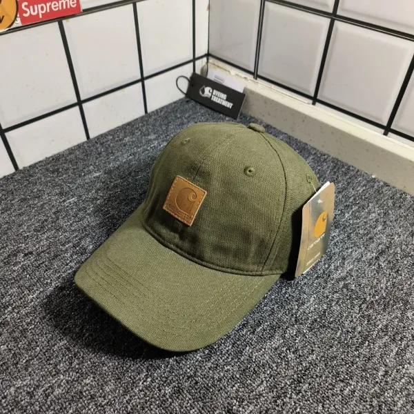 Carhartt WIP Duck Canvas Baseball Cap Army Green - 1