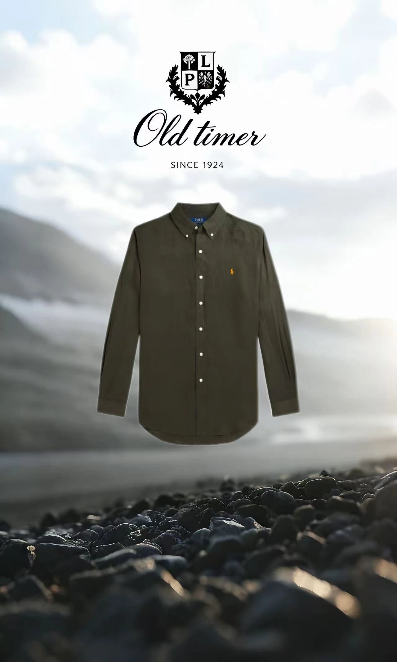 Polo Olive Green Linen Shirt