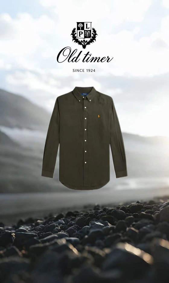 Polo Olive Green Linen Shirt