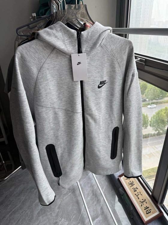 In Stock Premium Wind Walker Jacket - High Version with YKK Zipper, Real Photos, Size Chart in Second Image - Red Silicone Inner Label, Double-Layer Hood, Heat Transfer Print