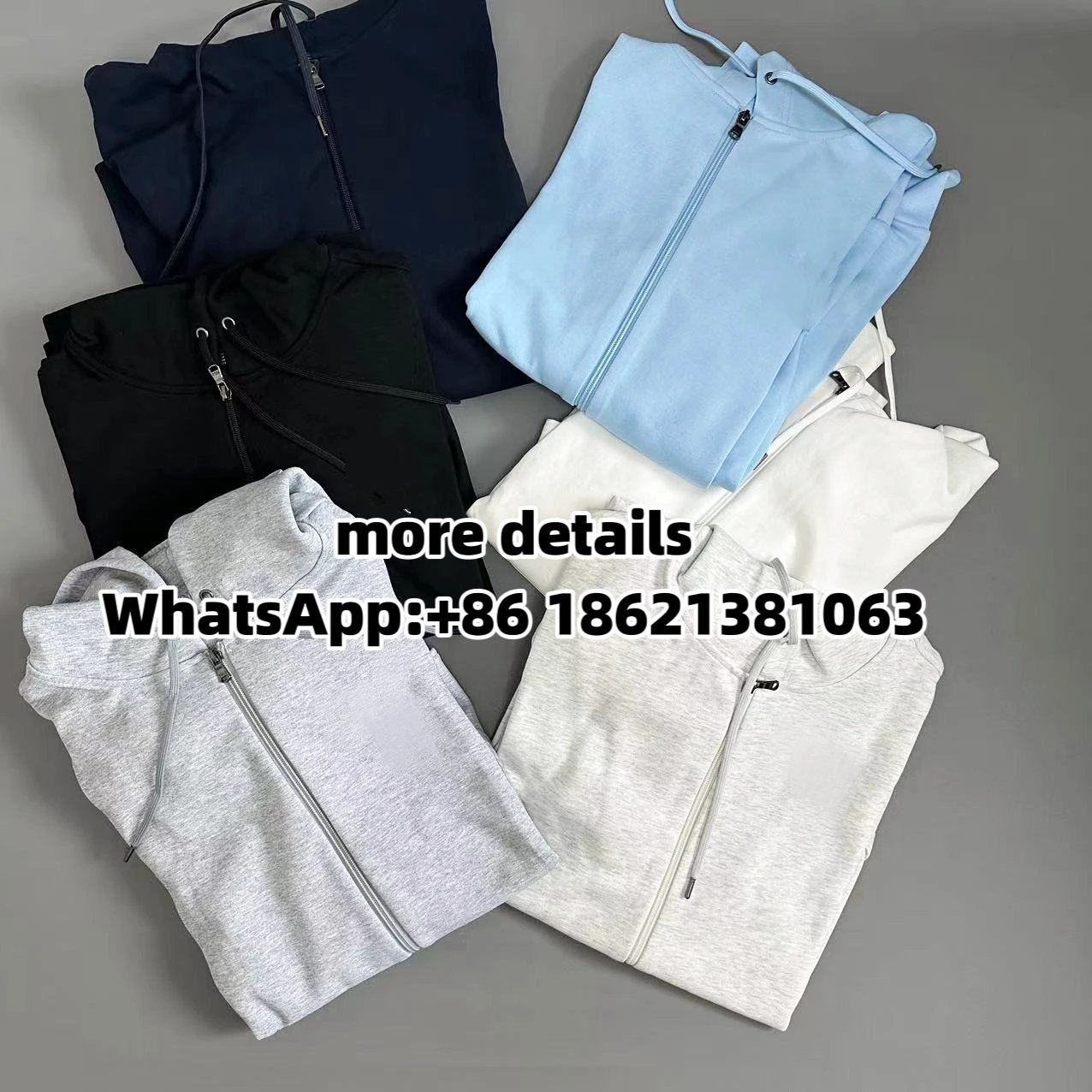 Double sided fabric zipper hooded top