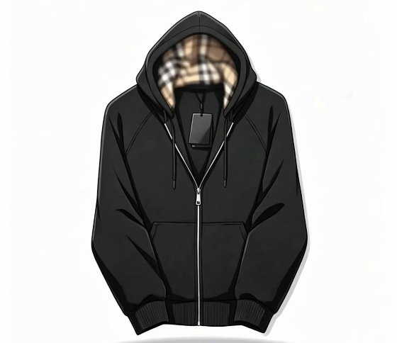 Baby's white label black hoodie