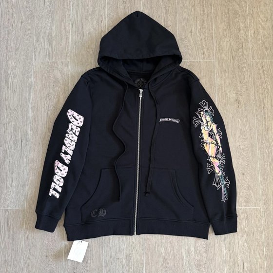Rose needle punched printed girl's coat