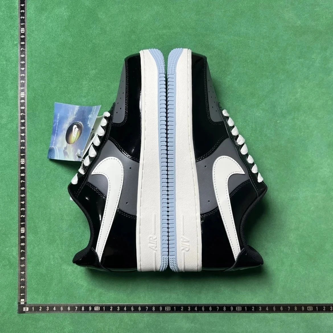 White Swoosh Blue Base