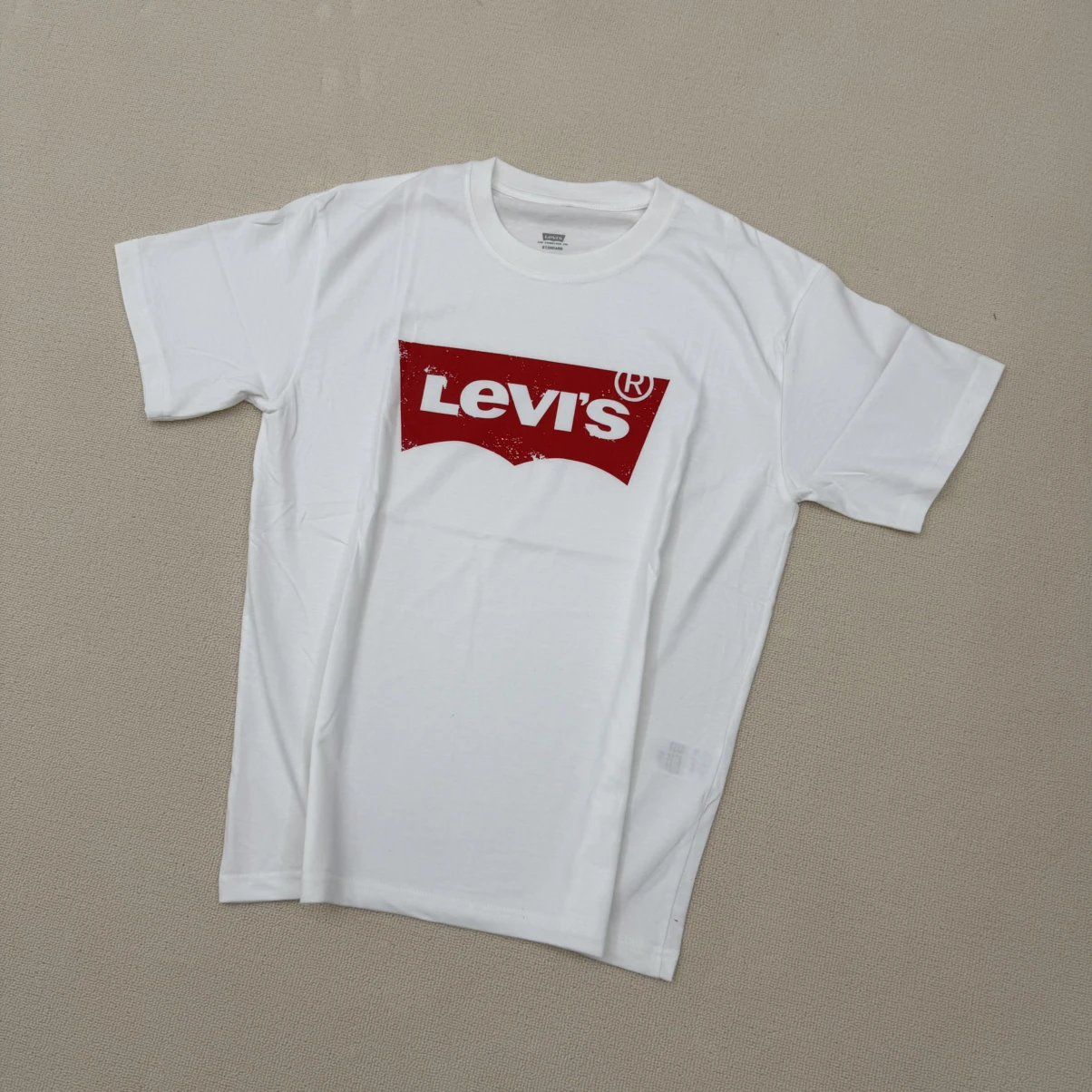In Stock Same-Day Shipping Non-LWS Red Label Classic Short Sleeve Pure Cotton 240g Screen Print Essential for Summer Commute