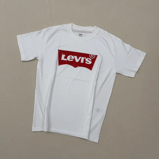 In Stock Same-Day Shipping Non-LWS Red Label Classic Short Sleeve Pure Cotton 240g Screen Print Essential for Summer Commute