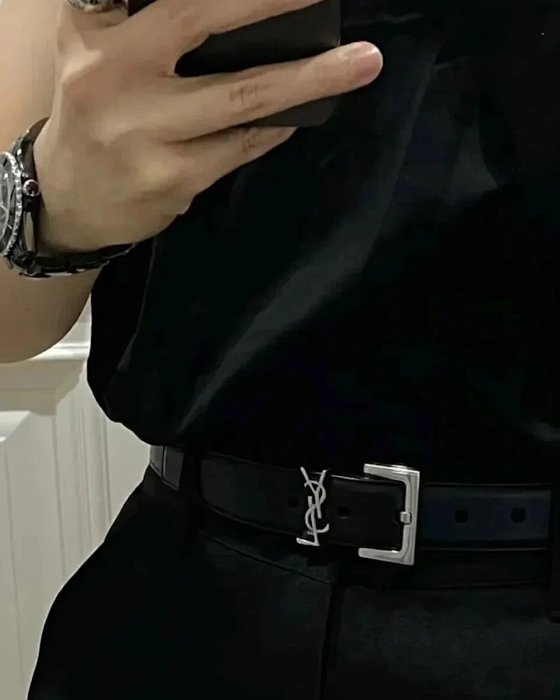 Godfather made (available for 48 hours) YS waist belt silver buckle (3cm wide)