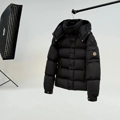 In Stock God Luxury Streetwear Godfamily|New Matte Black/70th Anniversary MAYA Zipper Snap Placket/S Upgraded Three-Star 95% White Goose Down Unisex Down Jacket (No Returns Upon Purchase, Please Review Before Ordering)