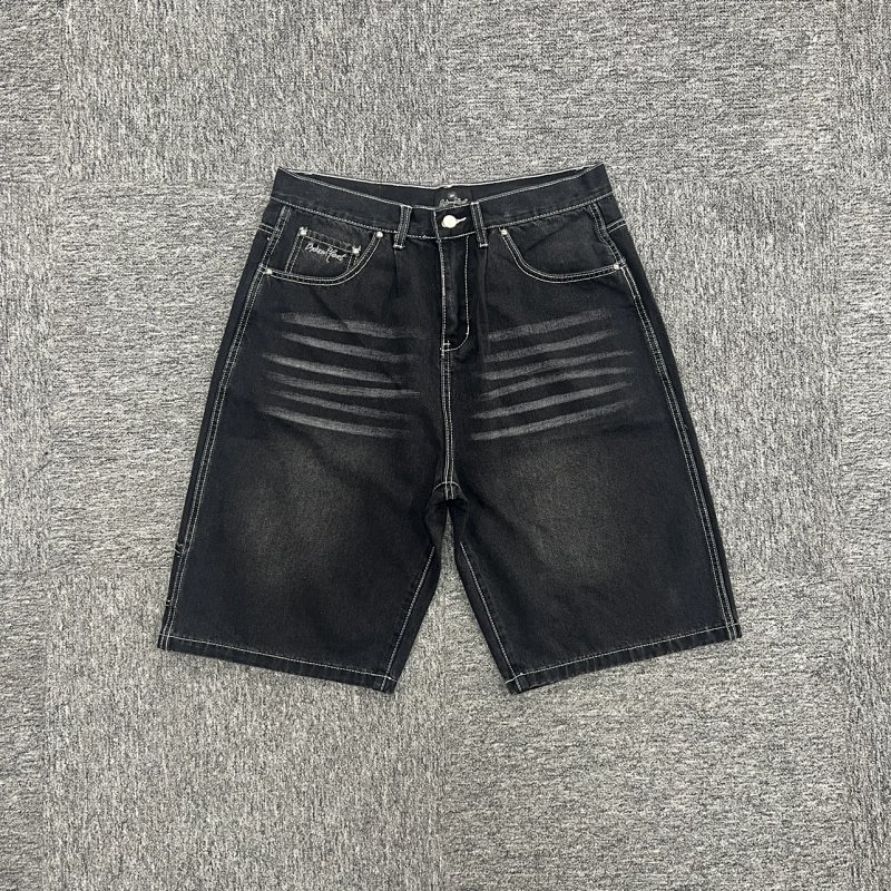 Denim Shorts - Washed Black 黑色牛仔短裤 BPM-37