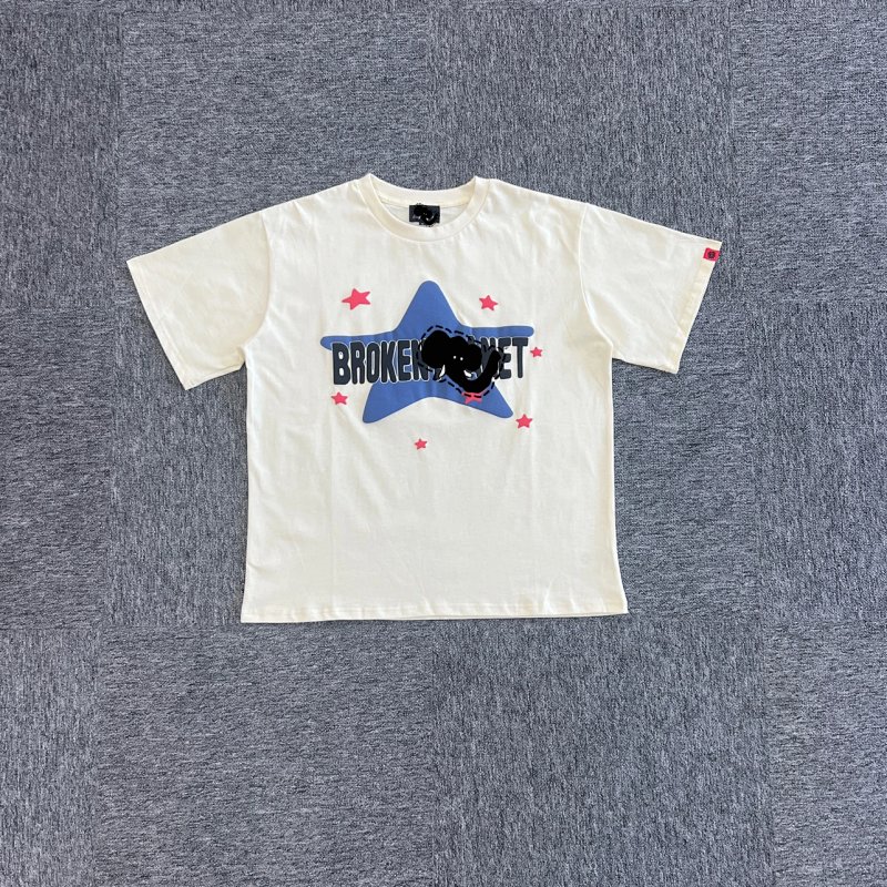 Star T-shirt-White 星星印花 米白短袖 BPM-52