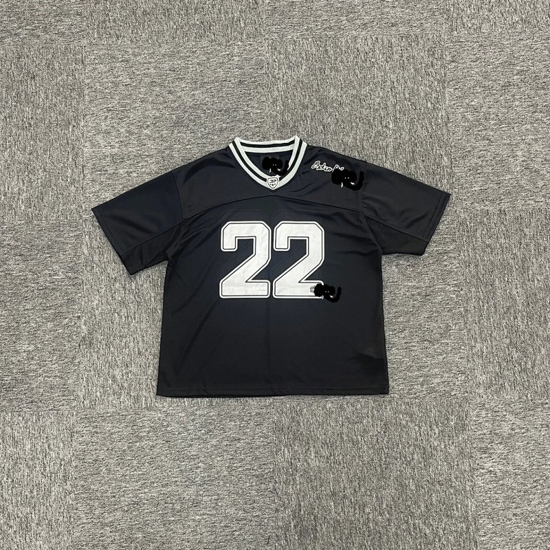 Football Jersey-Black  22印花V领 黑色球衣  BPM-47