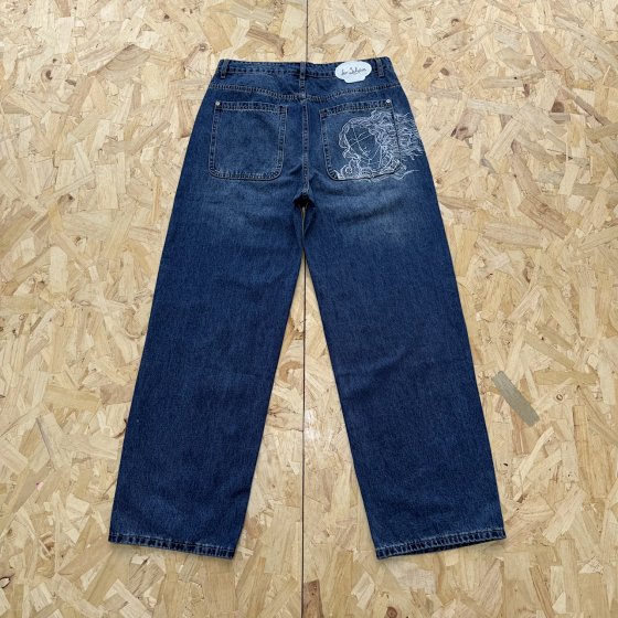 Venus Goddess Embroidered Blue Jeans DS-3