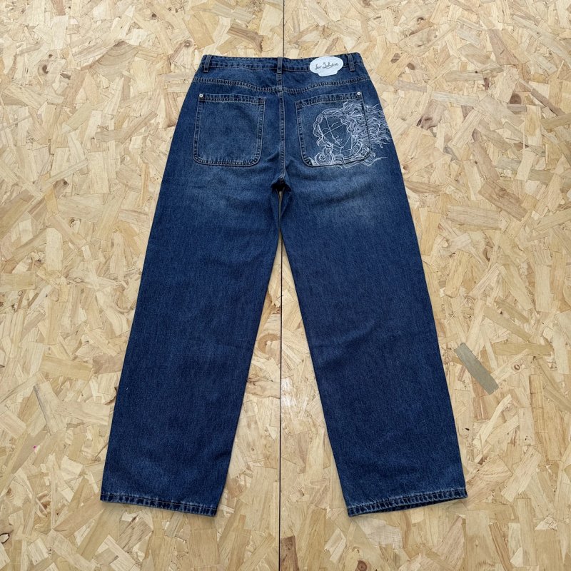 cny Venus Denim blue 维纳斯女神绣花 蓝色牛仔裤 DS-3