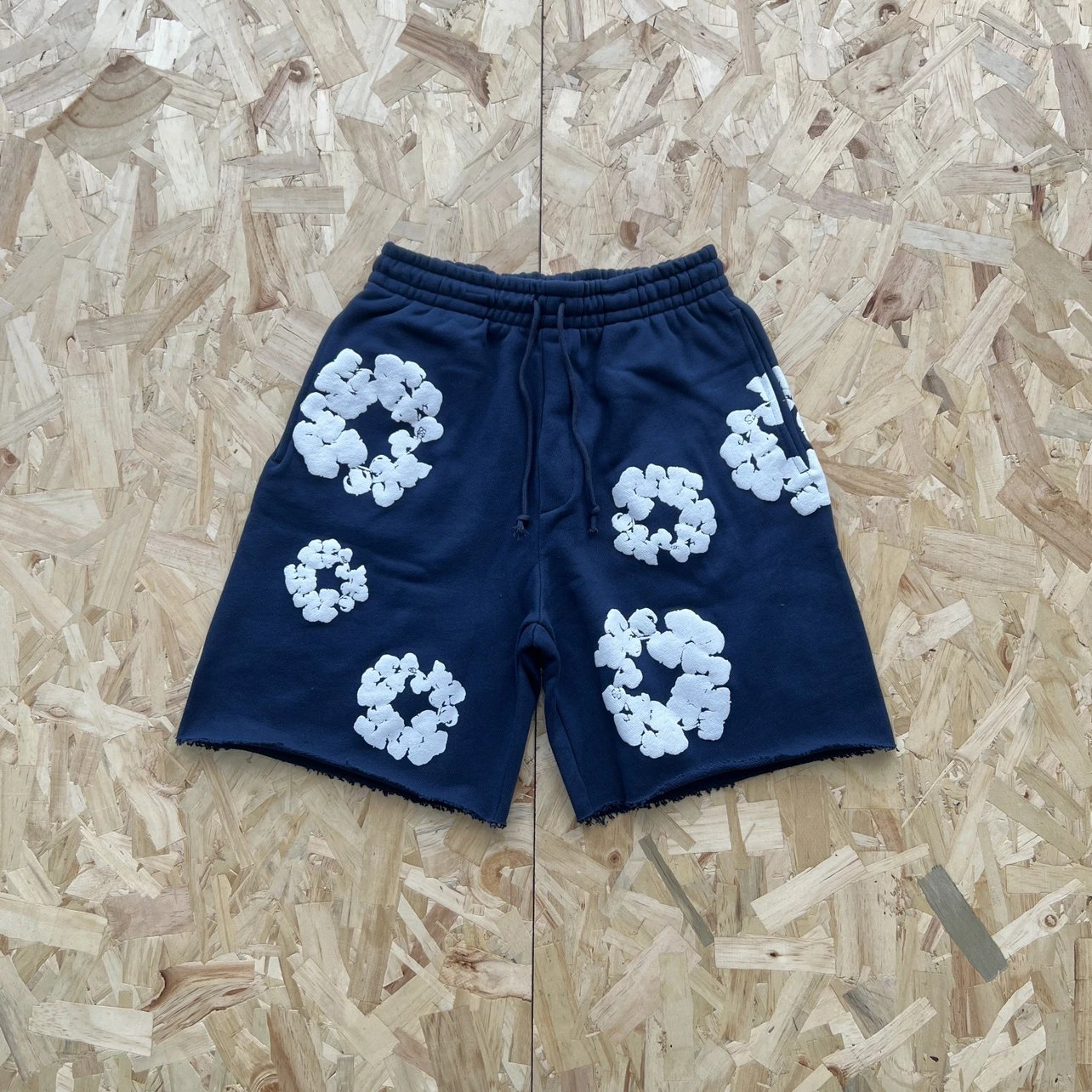 Tibetan blue and white printed shorts DT-30