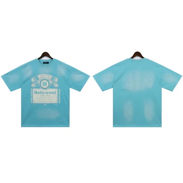 Amiri Hollywood Dreamer Washed Blue T-Shirt - 1