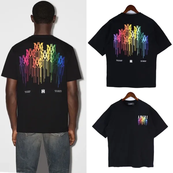 Amiri Drip Logo Black T-Shirt - 8