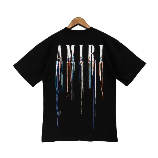 Amiri Drip Logo Black T-Shirt - 10