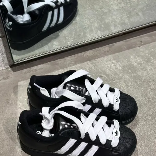 Adidas Originals Superstar Black and White Sneakers - 7