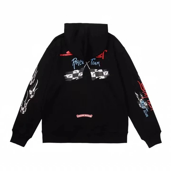 Ablehnung der Währung Herbst CH Cross Horseshoe Hohl druck Baumwolle Kapuze lose männliche und weibliche Pullover