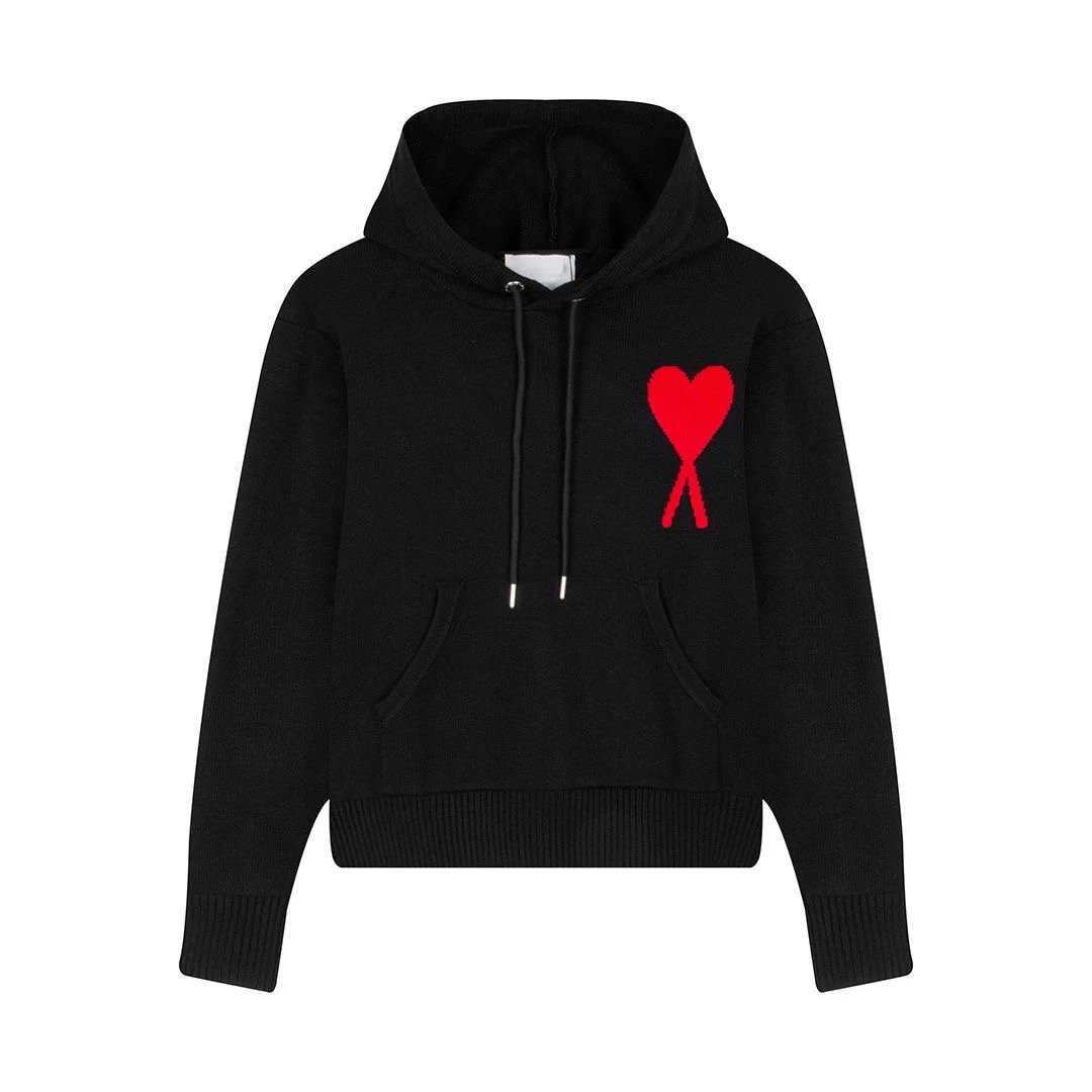 Herbst und Winter neue Liebes stickerei Kapuzen pullover Männer und Frauen Paare tragen High Street Trend lose Woll pullover