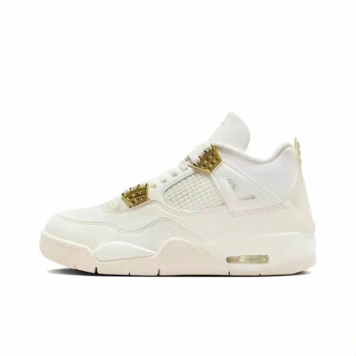 White and Gold Jordan Sneaker