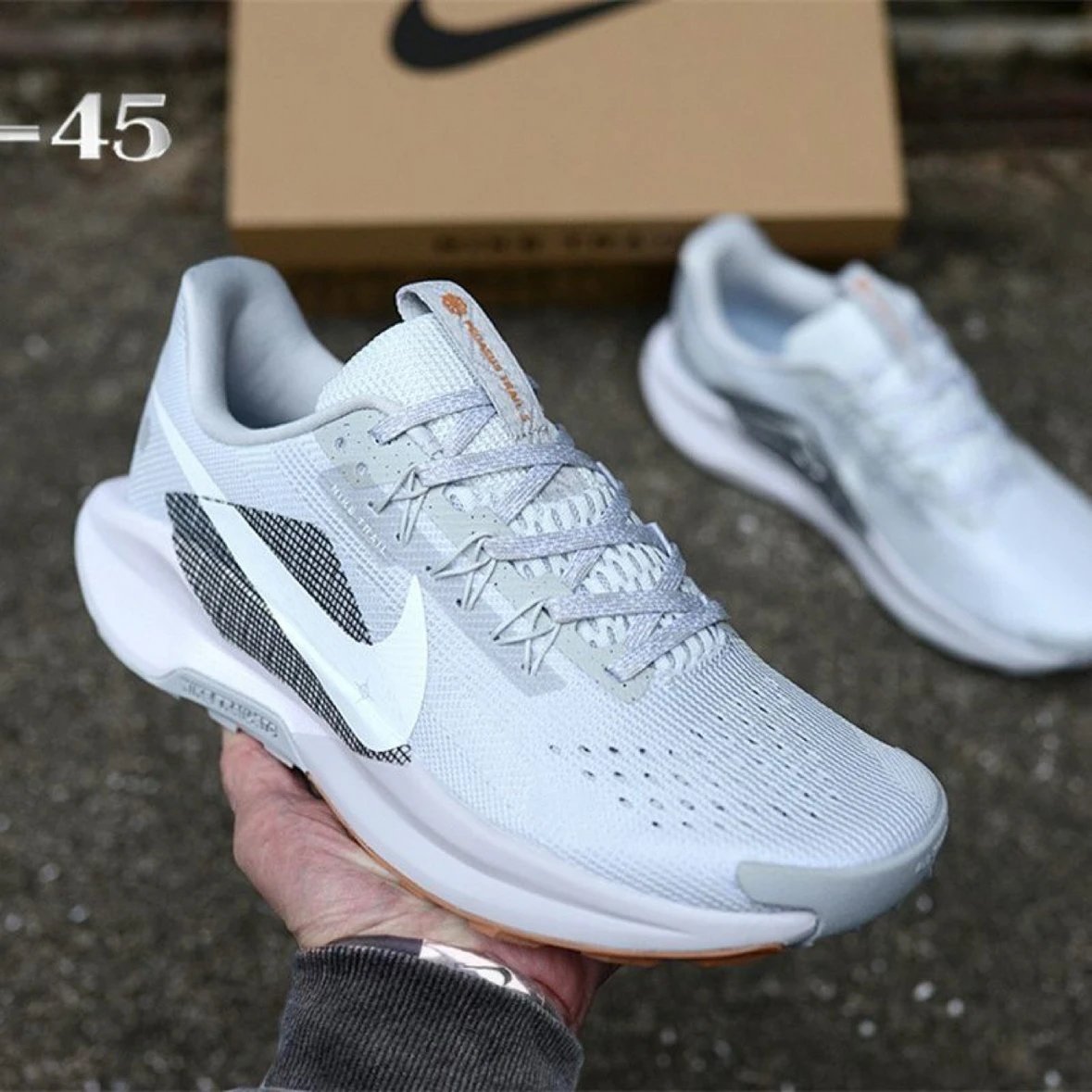 Nike Trail ATC White Green Blue Running Shoes - 7