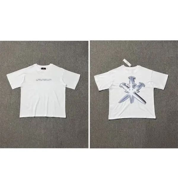 Off-White x Sword Motif Graphic T-Shirt White - 1