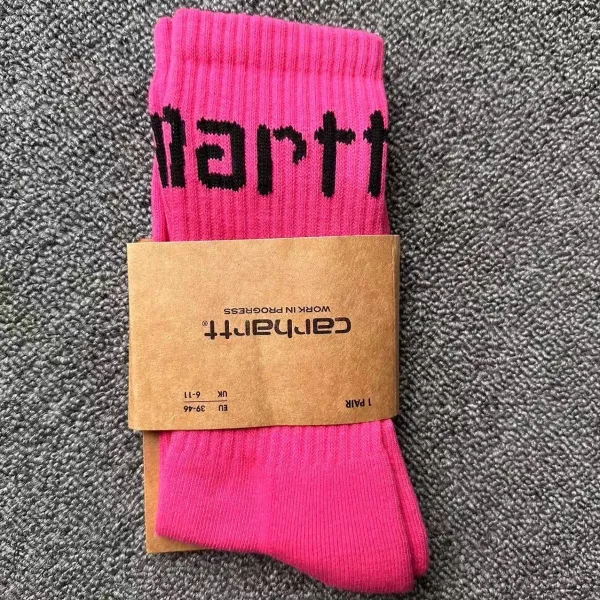 Carhartt WIP Work In Progress Logo Socks Pink Socks - 1
