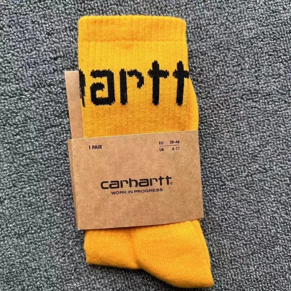 Carhartt WIP Logo Socks Yellow Socks - 1