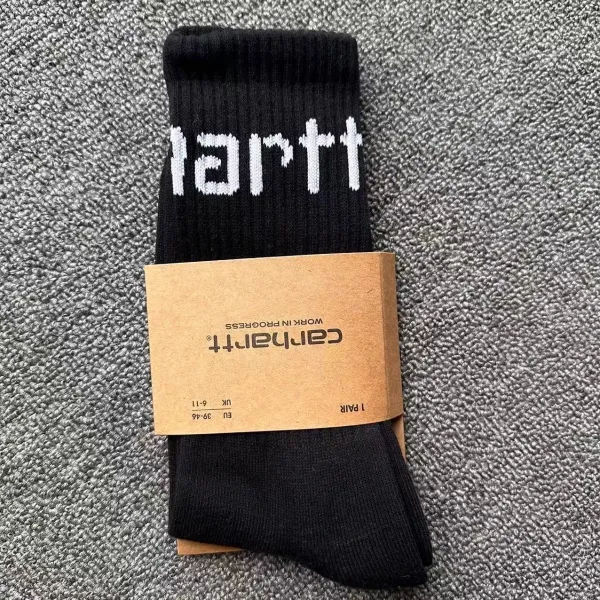Carhartt WIP Logo Socks Black - 1