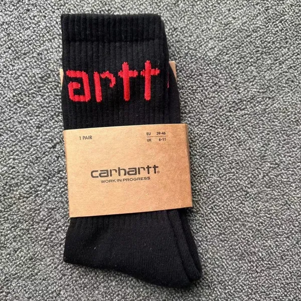 Carhartt WIP Art Socks Black Red Socks - 1