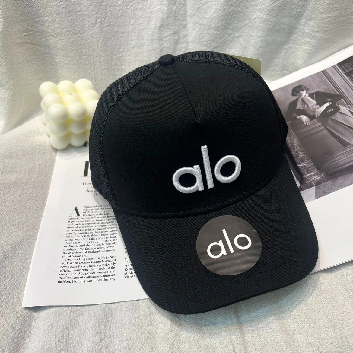 Alo Trucker Cap Navy Beige Brown Pink Black Tan Olive White Mesh Back
