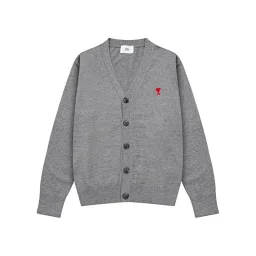 thumbnail for 小爱心刺绣薄款v领针织毛衣开衫外套