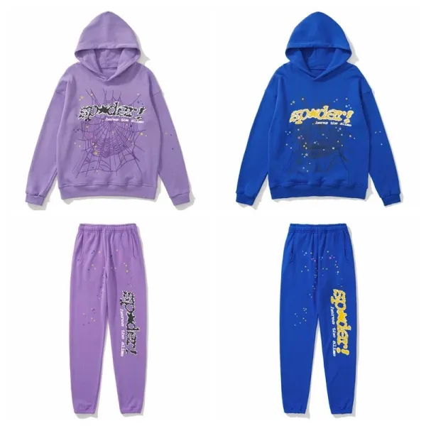 Spoderi Spider Web Embellished Purple Hoodie - 8