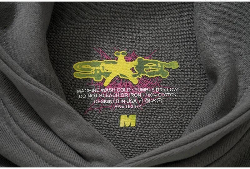 Spoderi Spider Web Embellished Purple Hoodie - 13