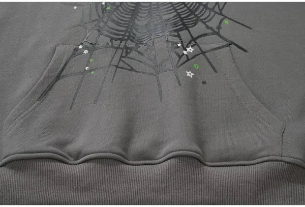 Spoderi Spider Web Embellished Purple Hoodie - 15