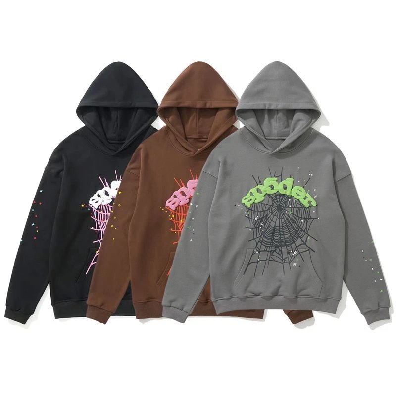 Spoderi Spider Web Embellished Purple Hoodie - 11