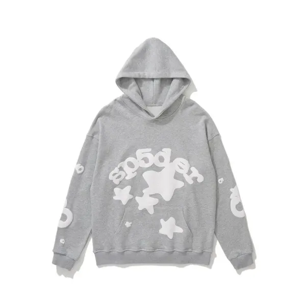 Spoderi Spider Web Embellished Purple Hoodie - 34