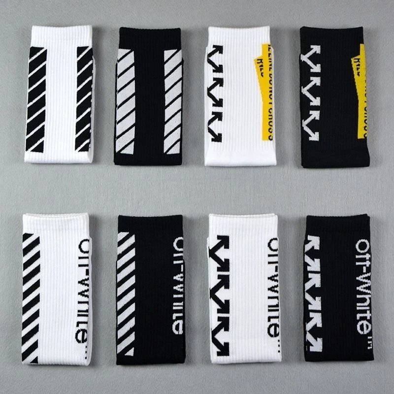 Off-White Long Socks Striped 4-Pack