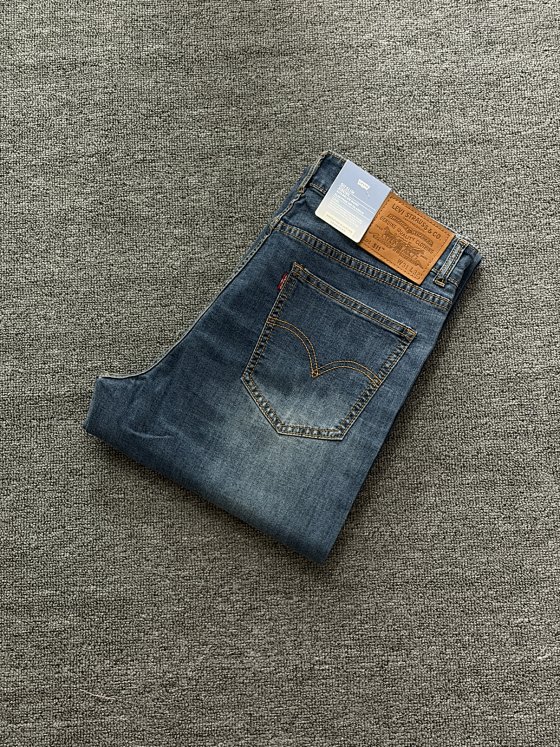 【 In Stock 】 The all-new Levi's 511 washed blue small straight tube slim fit narrow leg version with zipper high elasticity thin jeans for summer ice cool series slide down to see size details