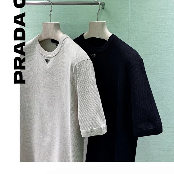 Gm produced/pa two-color waffle short sleeved shirt